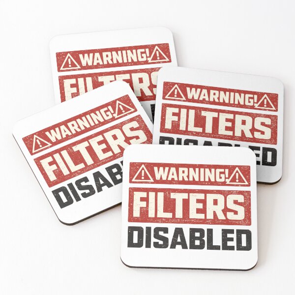 Item preview, Warning Filters Disabled Funny Critical Thinking Shirt designed and sold by screenpromos.