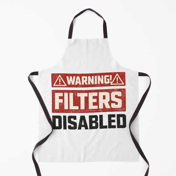 Item preview, Warning Filters Disabled Funny Critical Thinking Shirt designed and sold by screenpromos.
