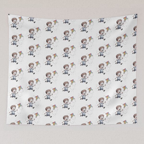 Item preview, Happy Kid Running with kite - Fun, Cute, Lovely designed and sold by TrendAndTinsel.