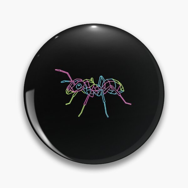 Item preview, Geometric Neon Ant – Low Poly Sticker for Gamers and Cyberpunk Fans designed and sold by bsbd-action.