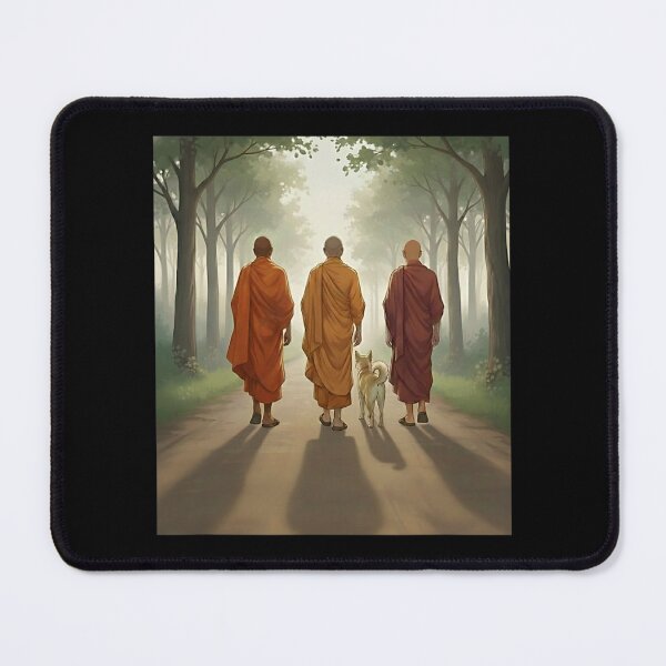 Item preview, Walk for Peace Monks with Dog Buddhist Unity Compassion designed and sold by CristHuds.