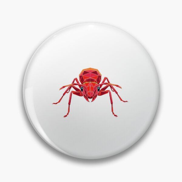 Item preview, Red Fire Ant – 3D Low Poly Sticker for Nature Enthusiasts designed and sold by bsbd-action.