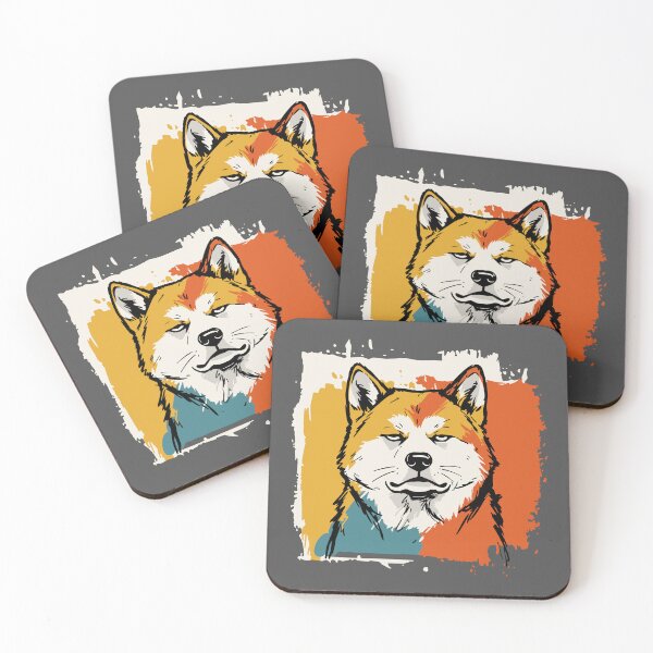 Item preview, Annoyed Japanese Akita (Pop-Art / Grunge) designed and sold by KaijuKennels.