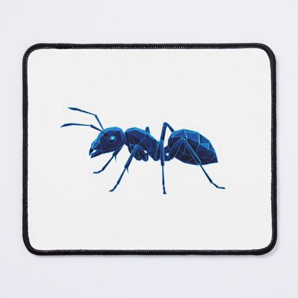 Item preview, Electric Blue Ant – Geometric Insect Sticker for Laptop designed and sold by bsbd-action.