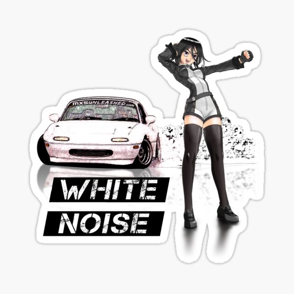 Artikel-Vorschau von Weißer Miata MX-5 mit Anime-Mädchen, designt und verkauft von CoolCarVideos.