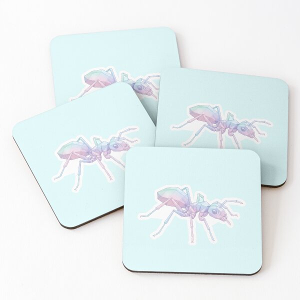 Item preview, Crystalline Pastel Ant – Geometric Watercolor Sticker for Artists designed and sold by bsbd-action.