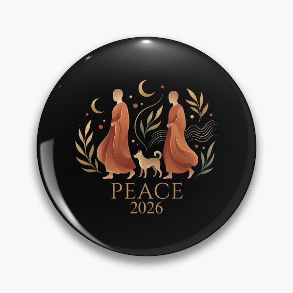 Item preview, Walk Peace 2026 World Peace Monks with Aloka Dog Spiritual  designed and sold by CristHuds.
