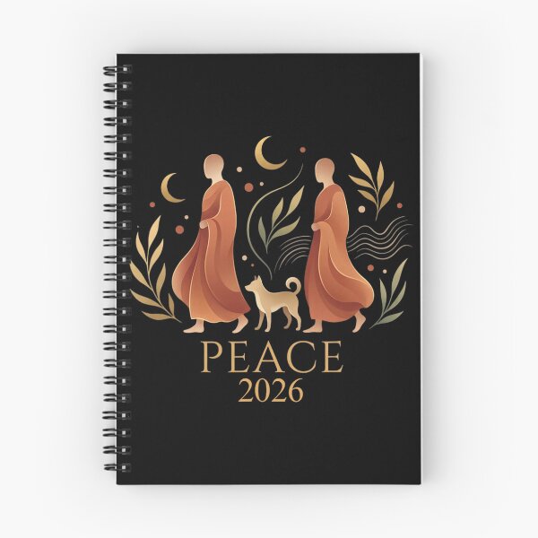 Item preview, Walk Peace 2026 World Peace Monks with Aloka Dog Spiritual  designed and sold by CristHuds.
