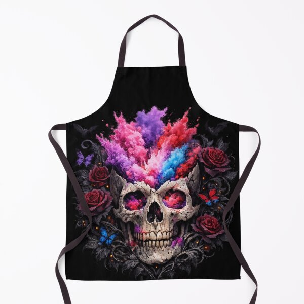 Item preview, Gothic Holi Skull – Dark Floral Powder Burst Fantasy Art designed and sold by CutePearlStudio.