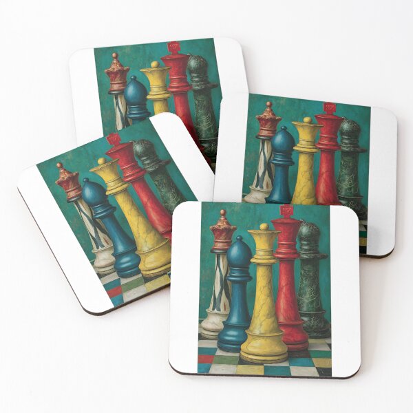 Item preview, Colorful Chess Pieces designed and sold by ChloeDesigns401.