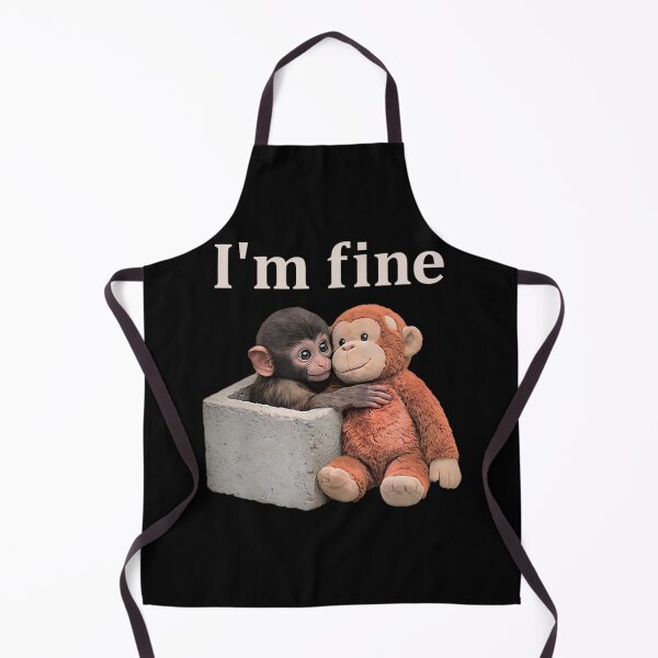 Item preview, Sad Monkey Punch with an Orange Toy I'm Fine designed and sold by BousinilyArt.