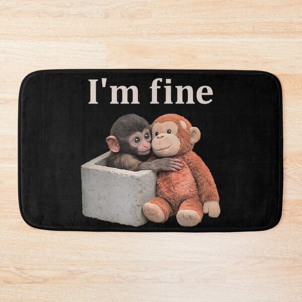 Item preview, Sad Monkey Punch with an Orange Toy I'm Fine designed and sold by BousinilyArt.