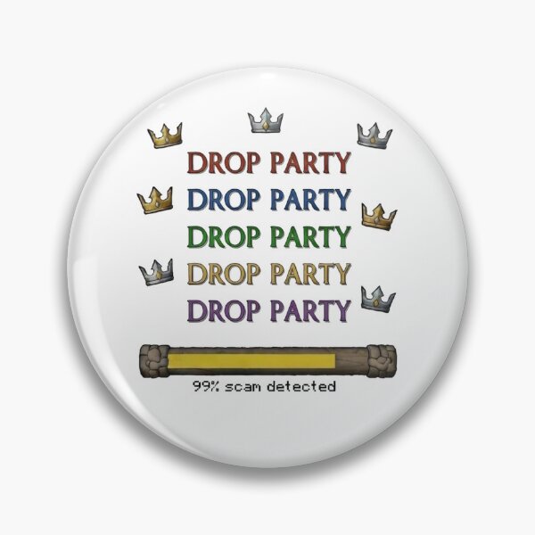 Item preview, Drop Party Scam Detected Retro Meme designed and sold by TernEdge.