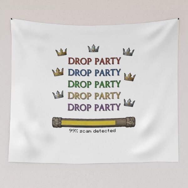 Item preview, Drop Party Scam Detected Retro Meme designed and sold by TernEdge.