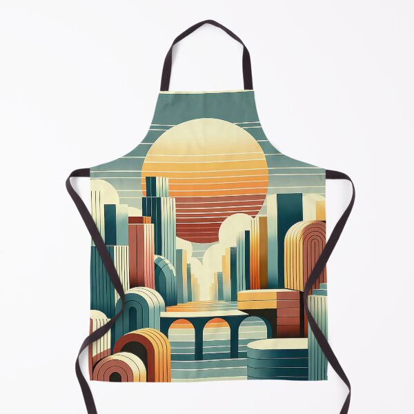 Item preview, Geometric Sunset Cityscape Illustration designed and sold by InkSmithery.