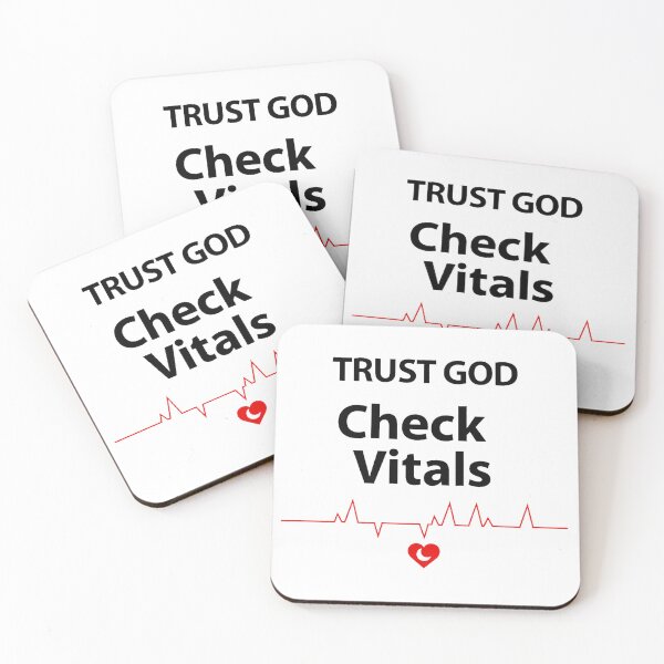Item preview, Trust God Check Vitals Muslim T-Shirt | Minimal ECG Heart Islamic Streetwear Tee for Tawakkul designed and sold by Vajid Designs .