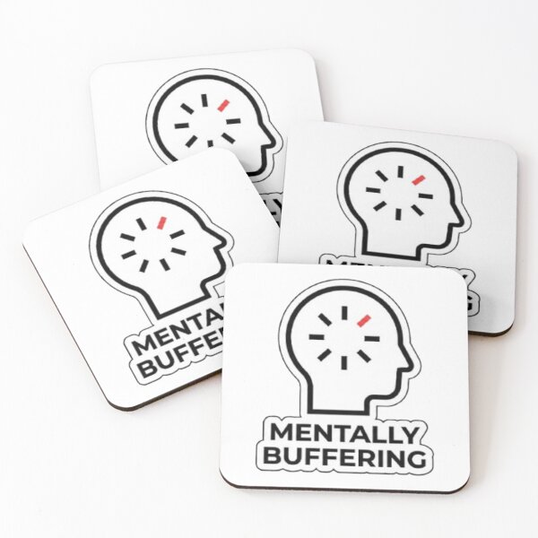 Item preview, Mentally Buffering Sticker – Relatable Tech Burnout Humor – Minimal Loading Design designed and sold by Vegasstickers.