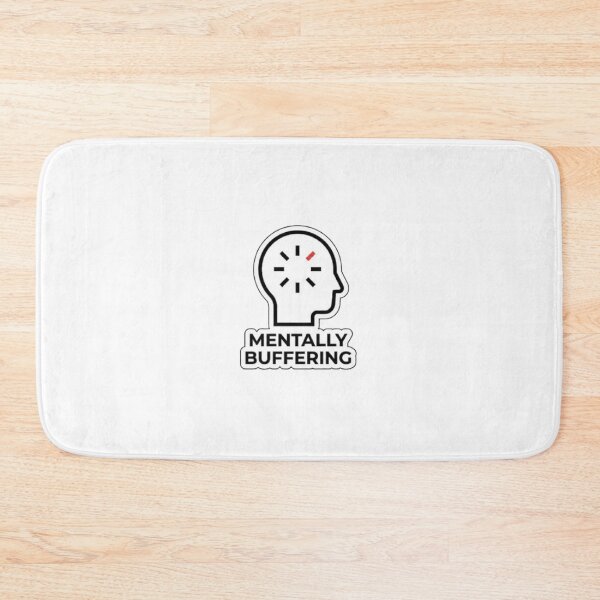 Item preview, Mentally Buffering Sticker – Relatable Tech Burnout Humor – Minimal Loading Design designed and sold by Vegasstickers.