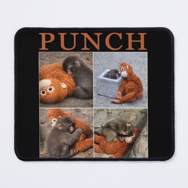 Item preview, Punch Cute Monkey and Plush Toy Collage designed and sold by HUTEND.