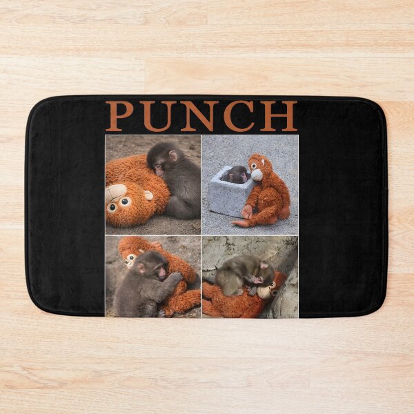 Item preview, Punch Cute Monkey and Plush Toy Collage designed and sold by HUTEND.