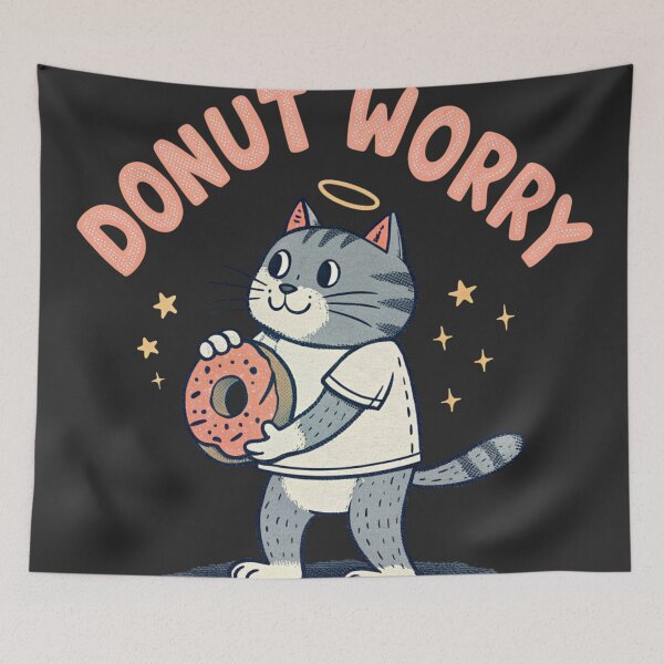 Item preview, Donut Worry Cat – Sweet & Chill designed and sold by Artiviose.