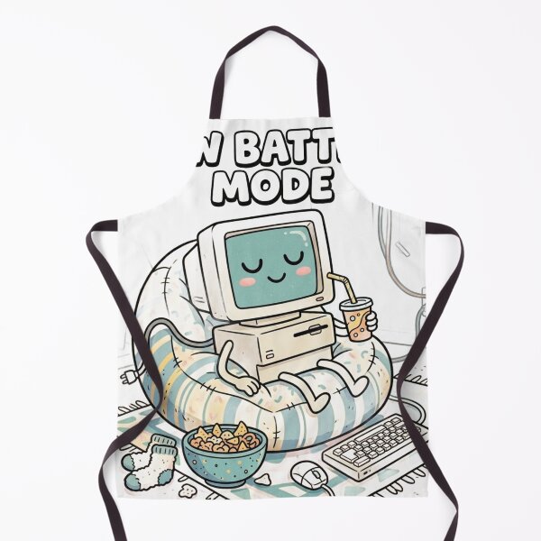 Item preview, Low Battery Mode Retro Cute Computer Funny Graphic T-Shirt designed and sold by Stickersdevelop.