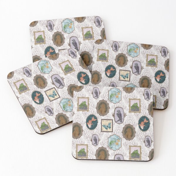 Item preview, Vintage Menagerie Framed Animal Damask Pattern designed and sold by Seamlessly Buffalo.
