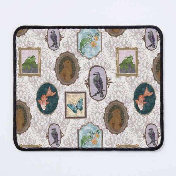 Item preview, Vintage Menagerie Framed Animal Damask Pattern designed and sold by Seamlessly Buffalo.