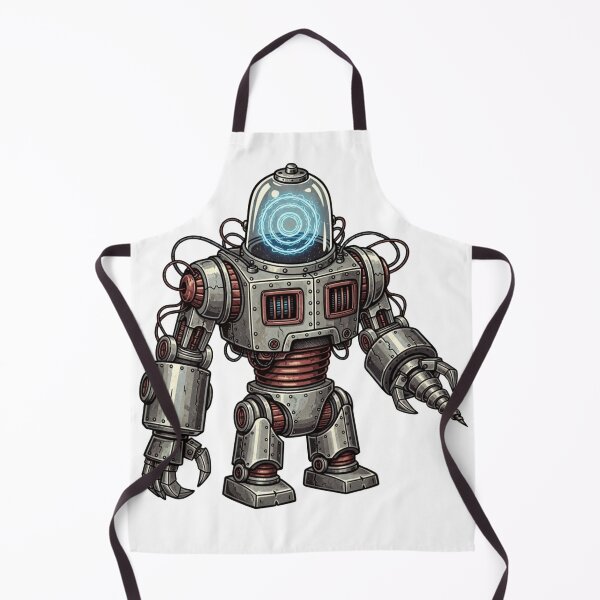 Item preview,  Retro Steampunk Worker Robot with Drill Arm - Vintage Sci-Fi Art designed and sold by Dzblack.