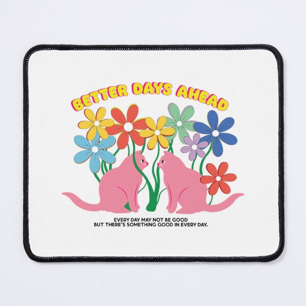 Item preview, Better Days Ahead: Retro Pink Cats In Bloom designed and sold by PODMERCHES.