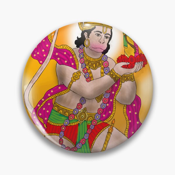 Item preview, Lord Hanuman Powerful Devotional Artwork – Hindu Mythology Art designed and sold by Harshit_Digital_Arts.