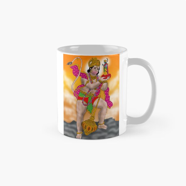 Item preview, Lord Hanuman Powerful Devotional Artwork – Hindu Mythology Art designed and sold by Harshit_Digital_Arts.