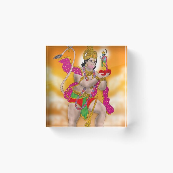 Item preview, Lord Hanuman Powerful Devotional Artwork – Hindu Mythology Art designed and sold by Harshit_Digital_Arts.