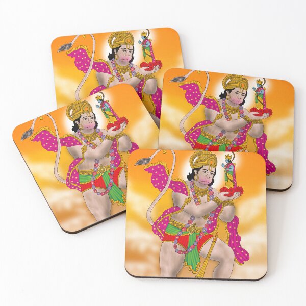 Item preview, Lord Hanuman Powerful Devotional Artwork – Hindu Mythology Art designed and sold by Harshit_Digital_Arts.