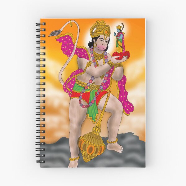 Item preview, Lord Hanuman Powerful Devotional Artwork – Hindu Mythology Art designed and sold by Harshit_Digital_Arts.