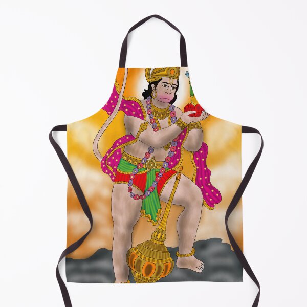Item preview, Lord Hanuman Powerful Devotional Artwork – Hindu Mythology Art designed and sold by Harshit_Digital_Arts.