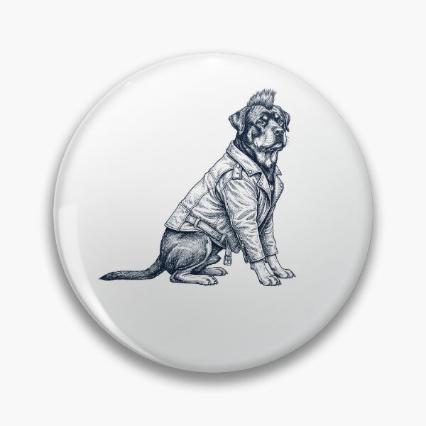 Item preview, Vintage Rottweiler Punk Mowhawk Dog Mom Dad designed and sold by DoodleTortle.