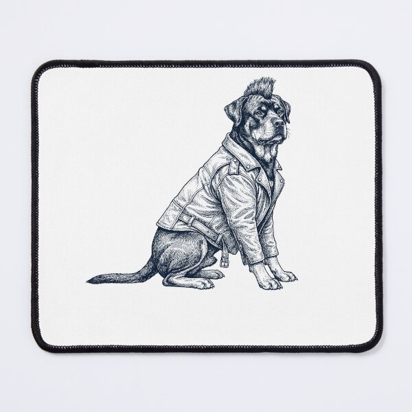 Item preview, Vintage Rottweiler Punk Mowhawk Dog Mom Dad designed and sold by DoodleTortle.
