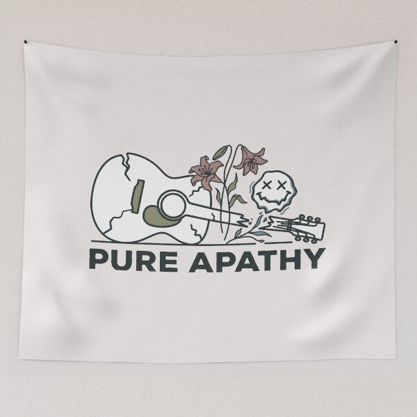 Item preview, "Pure Apathy" Minimalist Line Art Grunge Guitar Graphic designed and sold by benjyjump.
