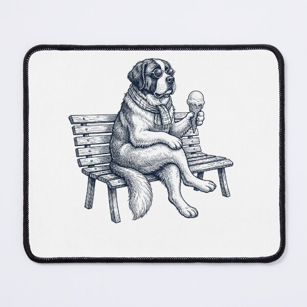 Item preview, Saint Bernard Ice Cream Dog Mom Dad designed and sold by DoodleTortle.