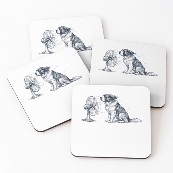Item preview, Vintage Saint Bernard With Fan Dog Mom Dad designed and sold by DoodleTortle.