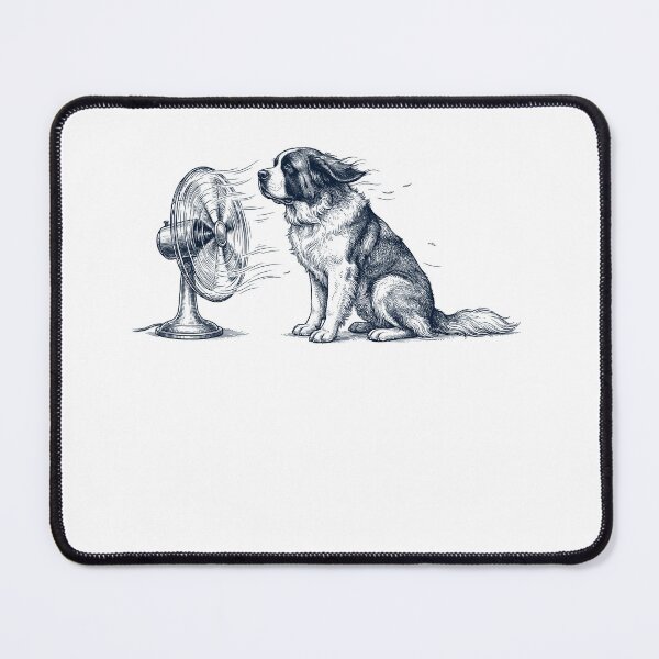 Item preview, Vintage Saint Bernard With Fan Dog Mom Dad designed and sold by DoodleTortle.