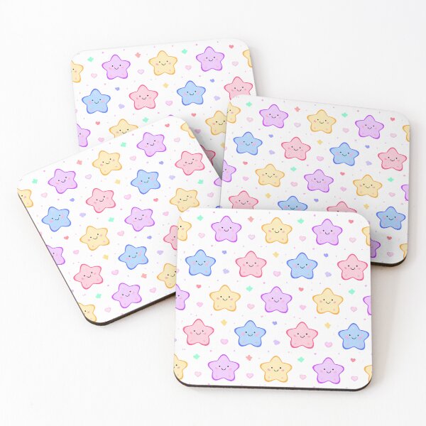 Item preview, Kawaii Stars Pattern Smiling Face designed and sold by Arte Cartoon From TagTeam Group.