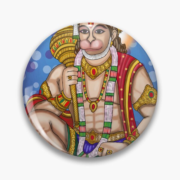 Item preview, Hanuman Ji Spiritual Illustration – Divine Strength Art Design designed and sold by Harshit_Digital_Arts.