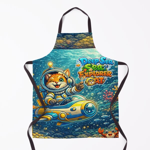 Item preview, Deep Sea Explorer Cat – Cute Underwater Cartoon Adventure designed and sold by Arte Cartoon From TagTeam Group.