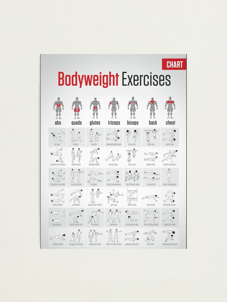 Printable Chest Exercise Chart