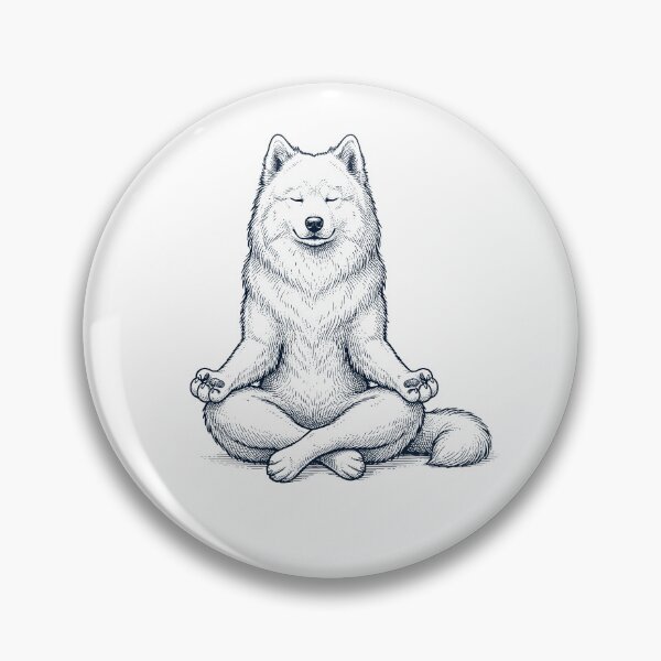Item preview, Vintage Samoyed Yoga Lotus Meditation Dog Lover designed and sold by DoodleTortle.