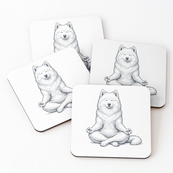Item preview, Vintage Samoyed Yoga Lotus Meditation Dog Lover designed and sold by DoodleTortle.
