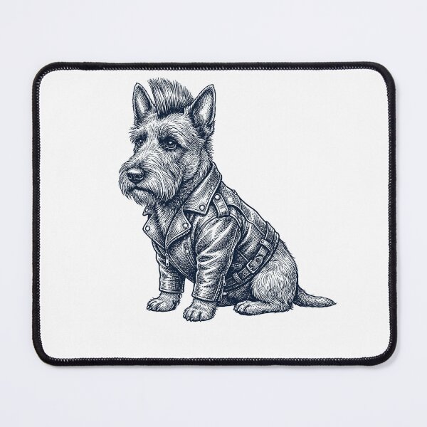 Item preview, Vintage Scottish Terrier Punk Mowhawk Dog Mom Dad designed and sold by DoodleTortle.