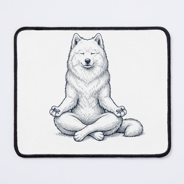 Item preview, Vintage Samoyed Yoga Lotus Meditation Dog Lover designed and sold by DoodleTortle.
